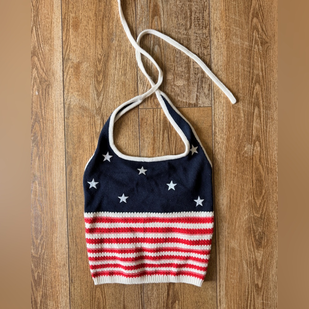 Hollister Americana Halter - Red, White, and Blue NWT